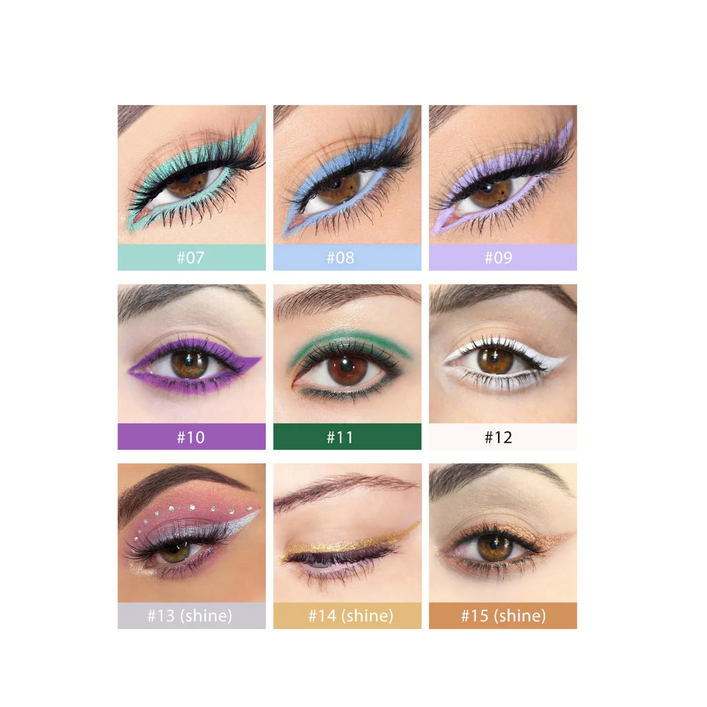 Delineador de colores en gel