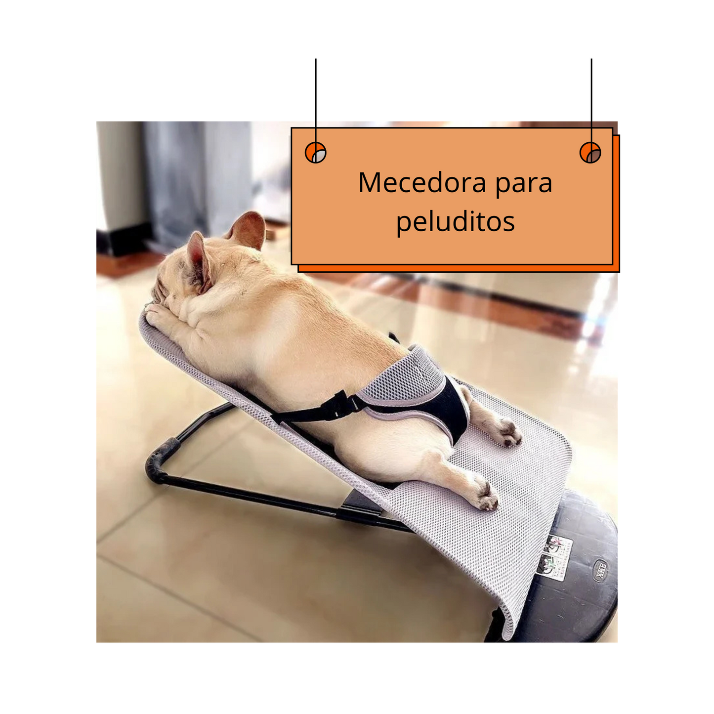 Cama mecedora portatil para mascotas