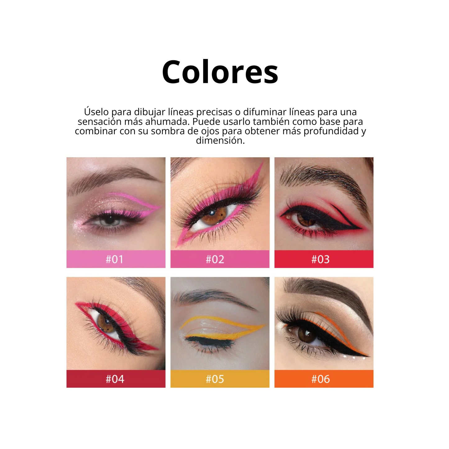 Delineador de colores en  gel